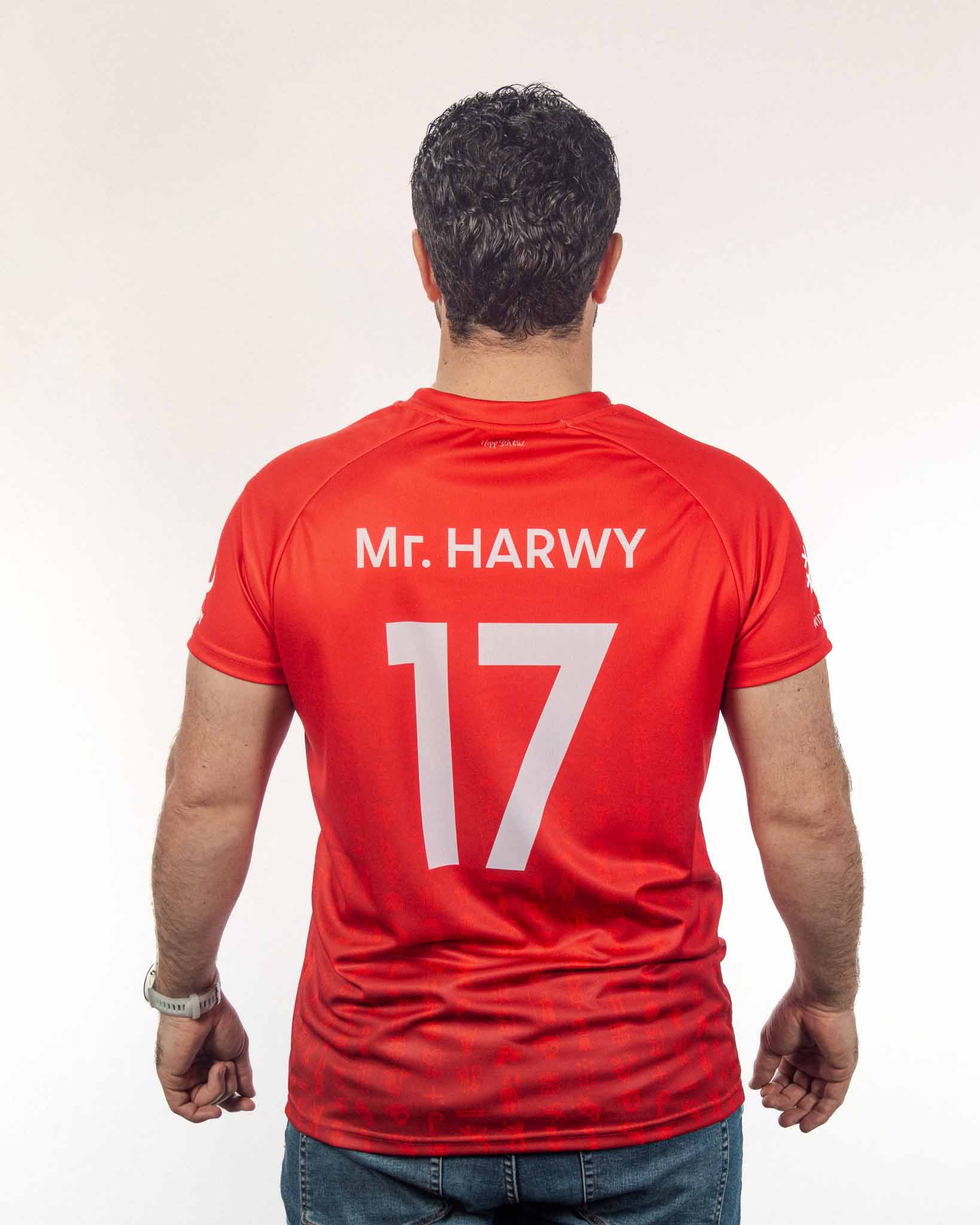 Mann im Hopp Schwiiz Trikot von HARWY