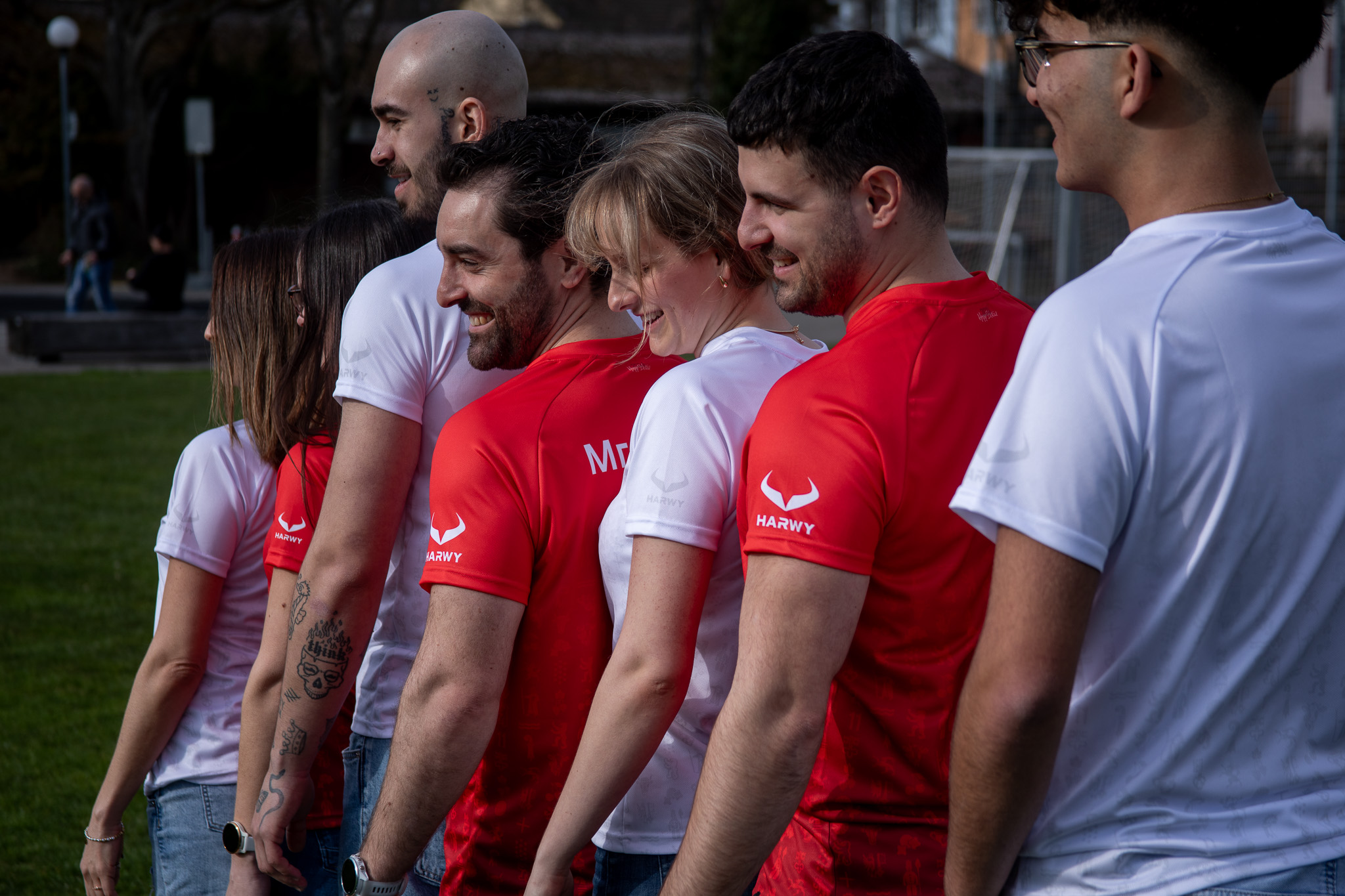 Gruppenbild im Hopp Schwiiz Trikot